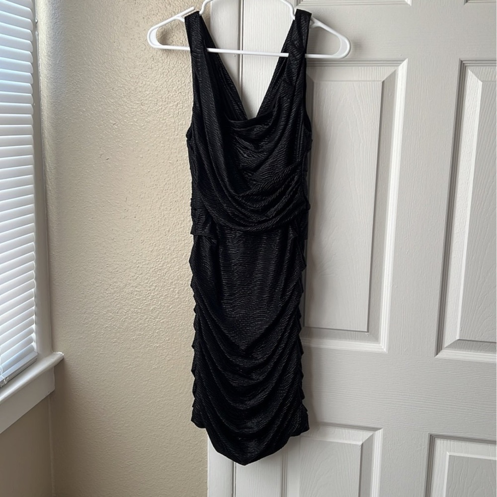 Express black foil cocktail dress size 4